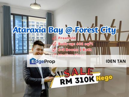 Ataraxia Bay Forest City Service Apartment For Sale Near Gelang Patah, East Ledang, Ledang Height, Leisure Farm, Eco Botanic, Horizon Hills, Medini, Johor, Gelang Patah