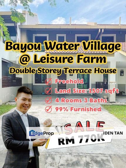 Bayou Water Village Leisure Farm Double Storey Terrace House Renovated Unit For Sale Near Aspira Gardens, East Ledang, Gelang Patah, Eco Botanic, Johor, Gelang Patah