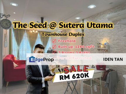 The Seed Sutera Utama Townhouse Duplex For Sale Near Danga Sutera, Uda Utama, Sri Yaacob, Perling, Nusa Bestari, Tun Aminah, Skudai Indah, Bukit Indah, Johor, Skudai