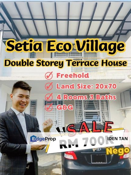 Setia Eco Village Double Storey Terrace House For Sale Near Setia Eco Gardens, Gelang Patah, Aster Height, Laman Citra, Pulai Mutiara, Nusantara Prima, Johor, Gelang Patah