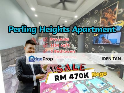 Perling Heights Apartment For Sale Near Perling, Taman Baiduri, Bukit Indah, Nusa Bestari, Taman Laguna, Nusa Duta, Uda Utama, Casa Amira,Taman Sutera, Johor, Johor Bahru