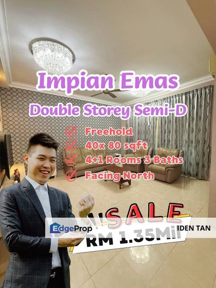 Impian Emas Double Storey Semi-D For Sale Near Iconia Garden Residence, Taman Anggerik, Sri Putra, Taman Impian Skudai, Kempas Utama, Setia Tropika, Johor, Skudai