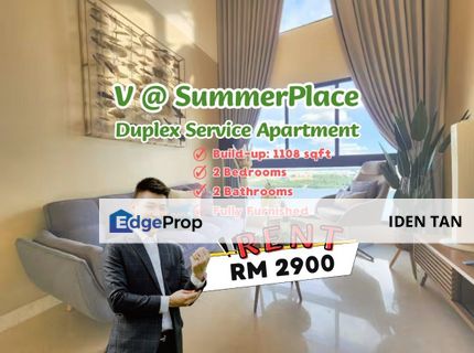 V@SummerPlace Duplex Service Apartment Fully Furnished For Rent Near JB Town, CIQ, Paragon Suites, SkySuites, Sky Habitat, Meldrum Heights, R&F , Johor, Johor Bahru