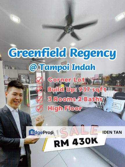Greenfield Regency Service Apartment High Floor Corner Lot For Sale Near The Platino, Pulai View, Tampoi Indah, Bukit Mewah, Tampoi Utama, Kipark, Johor, Tampoi