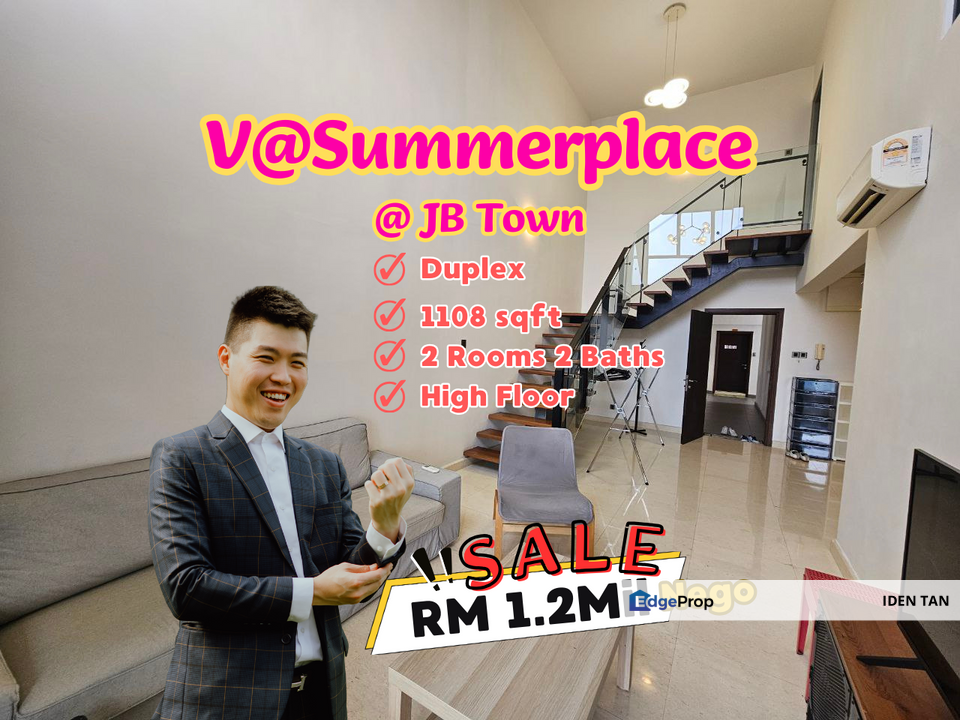 V@Summerplace Duplex Unit For Sale Near Skysuites, Sky Habitat, Meldrum Heights, Paragon Suites, R&F Princess Cove, TriTower Residence, Twin Tower,CIQ, Johor, Johor Bahru