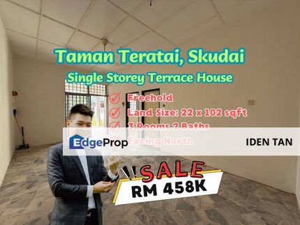 Taman Teratai Single Storey Terrace House Original Condition For Sale Near Kangkar Pulai, Pulai Perdana, Pulai Jaya, Sri Pulai, Taman Universiti, Johor, Skudai