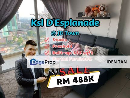 KSL D’ Esplanade Studio For Sale Near Taman Abad, Taman Pelangi, Sri Tebrau, Taman Sentosa, Twin Galaxy, Setia Sky 88, Pinnacle Tower, Zennith Suites, Johor, Johor Bahru