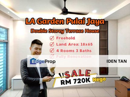 LA Garden Pulai Jaya Double Storey Terrace House Fully Renovated Unit For Sale Near Pulai Emas, Kangkar Pulai, Pulai Perdana, Taman Universiti, Skudai, Johor, Kangkar Pulai