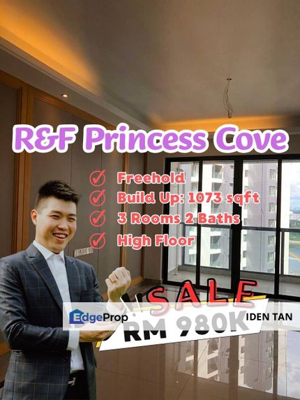 R&F Princess Cove For Saler Near JB Town, SKS Pavillion, Paragon Suites, V@SummerPlace, Sky Habitat, SkySuites, TriTower Residence, Twin Tower, CIQ, Johor, Johor Bahru