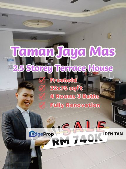 Taman Jaya Mas 2.5 Storey Terrace House For Sale Near Nusa Jaya Mas, Industri Jaya, Nusa Bestari, Selesa Jaya, Taman Melawati, Skudai Baru, Seri Orkid, Johor, Skudai