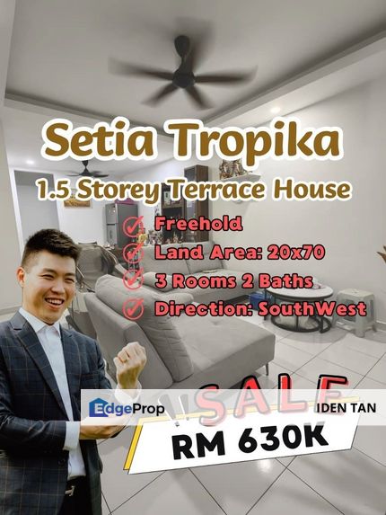 Setia Tropika 1.5 Storey Terrace House For Sale Near Impian Emas, Kempas Baru, Dato Onn, Nasa City, Kempas Utama, Kempas Indah, Bukit Mutiara, Kempas, Johor, Setia Tropika