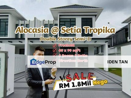 Alocasia @ Setia Tropika Double Storey Semi-D Bare Unit For Sale Near Austin Duta, Dato Onn, Kempas Utama, Impian Emas, Kempas Baru, Nasa City, Kempas, Johor, Setia Tropika