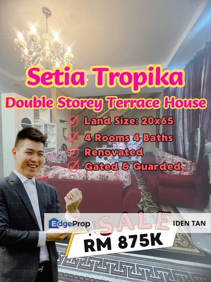Setia Tropika Double Storey Terrace House For Sale Near Kempas Baru, Kempas Utama, Impian Emas, Nasa City, Dato Onn, Adda Heights, Bukit Mutiara, Johor, Setia Tropika