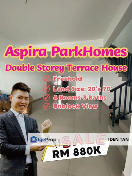 Aspira ParkHomes Double Storey Terrace House For Sale Near Aspira Garden, Gelang Patah, Gerbang Nusajaya, Leisure Farm, East Ledang, Eco Botanic, Johor, Gelang Patah