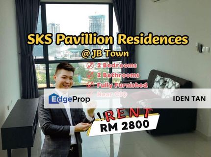 SKS Pavillion Residences Fully Furnished For Rent Near JB Town, CIQ, TriTower, Twin Tower, Wadihana, Twin Galaxy, Setia Sky 88, Paragon Suites, R&F, Johor, Johor Bahru
