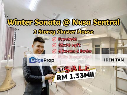 Nusa Sentral 3 Storey Cluster House For Sale Near Bukit Indah, Eco Botanic, Iskandar Puteri, Nusa Idaman, Horizon Hills, Nusa Indah, Nusa Bayu, Medini, Johor, 