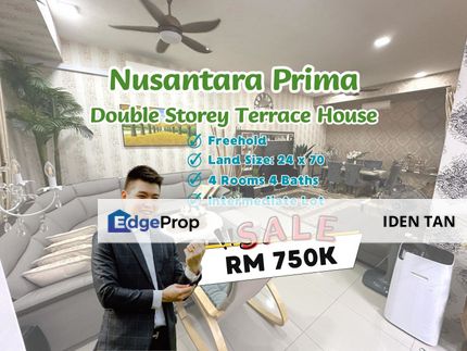 Nusantara Prima Double Storey Terrace House For Sale Near Gelang Patah, Nusa Bayu, GP Prima, Setia Eco Gardens, Nusa Perintis, Taman Nusantara, Johor, Nusajaya