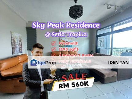 Sky Peak Residence Fully Furnished Unit For Sale Near Setia Tropika, Sky Garden Residence, D'Summit, Kempas Utama, Nasa City, Dato Onn,D'Secret Garden, Johor, Setia Tropika