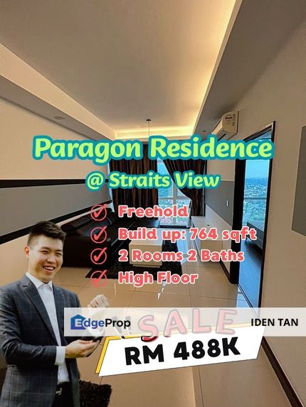Paragon Residence Straits View High Floor Unit For Sale Near Straits View 18, Golden Sands, Sri Samudera, Country Garden Danga Bay, Tropez Residence, Johor, Johor Bahru