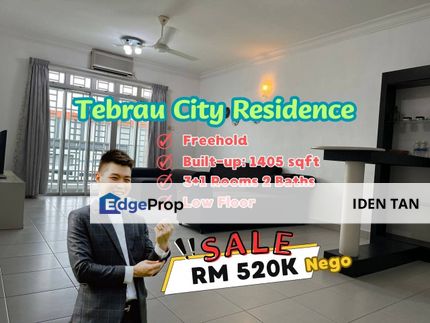 Tebrau City Residence 3 Bedroom Apartment For Sale Near Desa Tebrau, Austin 18, Palazio, Mount Austin, Austin Regency, Havona,Austin Suites,Johor Jaya, Johor, Johor Bahru