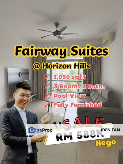 Fairway Suites Horizon Hills Fully Furnished Unit For Sale Near D'Suites Akasia, Horizon Hills, Bukit Indah, Eco Botanic, Nusa Sentral,Iskandar Puteri, Johor, Horizon Hills