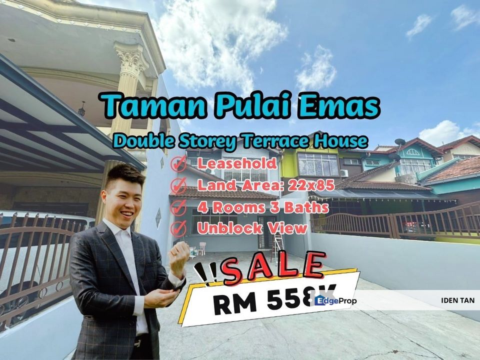 Pulai Emas Double Storey Terrace House Renovated Unit For Sale Near Kangkar Pulai, Pulai Perdana, Sri Pulai, Pulai Jaya, Amber Hill, Taman Universiti, Johor, Kangkar Pulai