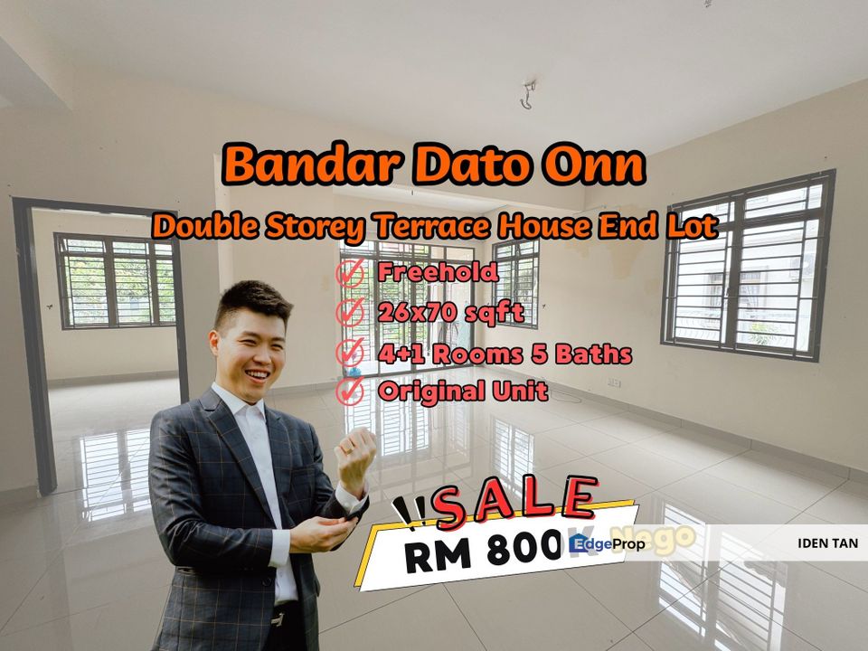 Bandar Dato Onn Double Storey Terrace House End Lot For Sale Near Bukit Mutiara, Nasa City, Setia Tropika, Austin Duta, Kempas Utama, Seri Austin, Johor, Johor Bahru