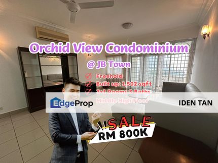 Orchid View Condominium JB Town For Sale Near CIQ, JB Sentral, Bukit Chagar, SkySuites, Sky Habitat, V@SummerPlace, Meldrum Heights, Paragon Suites, Johor, Johor Bahru