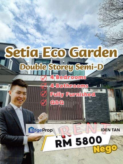 Eco Residence Setia Eco Garden Double Storey Semi-D Fully Furnished Unit For Rent Near Gelang Patah, Setia Eco Village, Nusantara Prima, Nusa Bayu, Johor, Gelang Patah