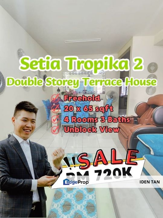 Setia Tropika Double Storey Terrace House Unblock View Unit For Sale Near Kempas Utama, Kempas Indah, Impian Emas, Dato Onn, Nasa City, Austin Duta, Johor, Setia Tropika