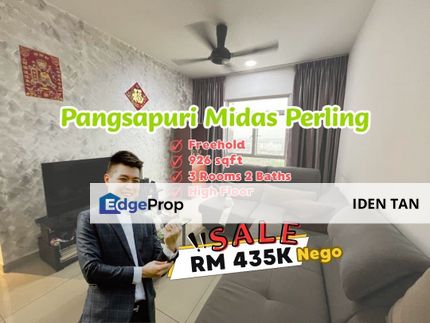 Pangsapuri Midas Perling High Floor Unit For Sale Near Perling, The Raffles Suites, Uda Utama, The Seed, Sutera Utama, Nusa Bestari, Bukit Indah, Johor, Johor Bahru
