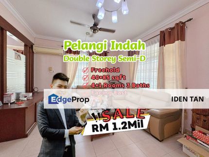 Pelangi Indah Double Storey Semi-D Renovated Unit Near Taman Gaya, Desa Tebrau, Bestari Indah, Puteri Wangsa, Desa Cemerlang, Johor Jaya, Ulu Tiram, Johor, Ulu Tiram