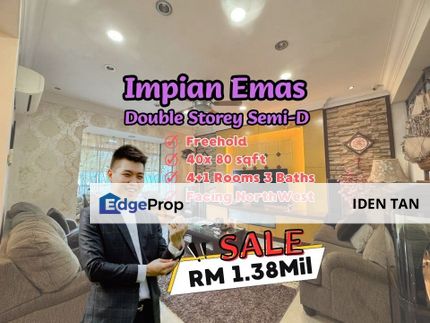 Impian Emas Double Storey Semi-D For Sale Near Iconia Garden Residence, Impian Heights, Sri Putra, Taman Anggerik, Taman Impian Skudai, Kempas, Skudai, Johor, Skudai