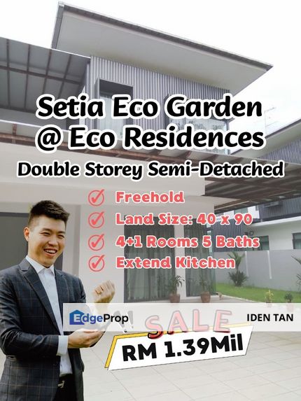 Setia Eco Garden Double Storey Semi-Detached For Sale Near Gelang Patah, Setia Eco Village, Laman Citra, GP Prima, Aster Heights, Nusantara Prima , Johor, Gelang Patah
