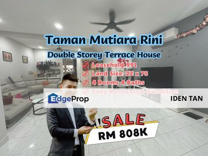 Mutiara Rini Double Storey Terrace House Fully Renovated Condition For Sale Near Rini Heights, Rini Hills, Mutiara Mas, Mutiara Bestari, Tun Aminah, Johor, Skudai