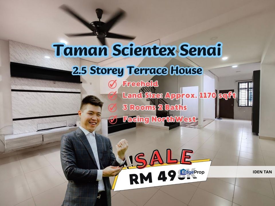 Taman Scientex Senai 2.5 Storey Terrace House Full Loan Unit For Sale Near Desa Idaman, Seelong, Senai Utama, Senai Jaya, Senai Indah, Senai Airport, Johor, Senai