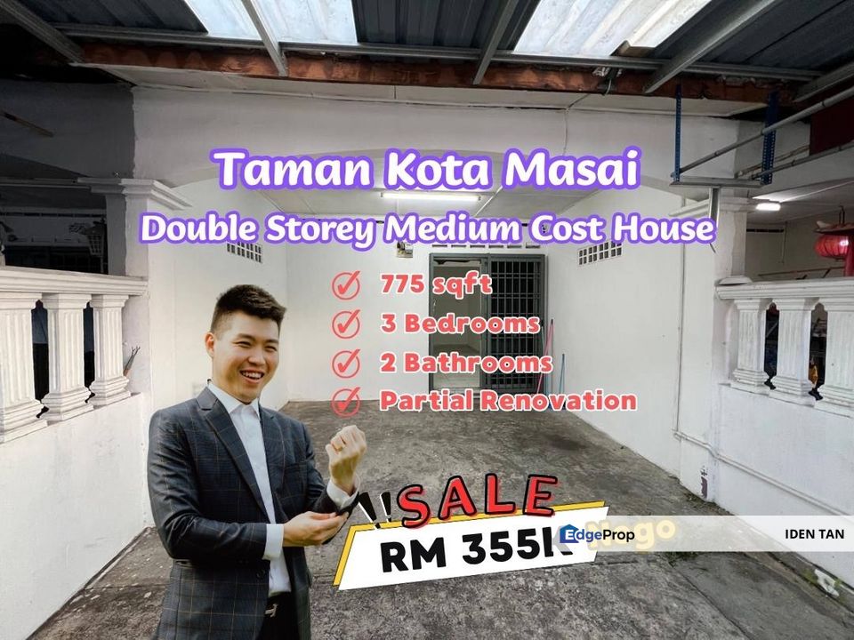 Kota Masai Double Storey Medium Cost House For Sale Near Cahaya Masai, Eco Tropics, Bistari Perdana, Pasir Gudang, Denai Alam, Taman Scientex, Masai, Johor, Pasir Gudang