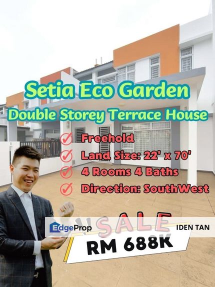 Setia Eco Garden Double Storey Terrace House Unblock View Unit For Sale Near Setia Eco Village, Gelang Patah, Pulai Mutiara, Pulai Indah, Aster Height, Johor, Gelang Patah