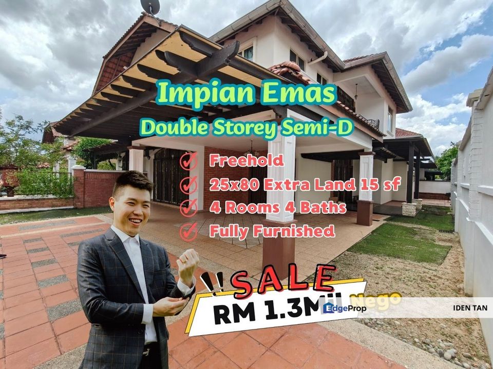 Impian Emas Double Storey Semi-D Fully Furnished Unit For Sale Near Impian Heights, Bukit Impian, Taman Anggerik, Setia Tropika, Kempas Utama, Skudai, Johor, Skudai