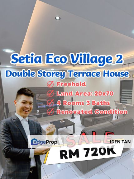 Setia Eco Village Double Storey Terrace House For Sale Near Gelang Patah, Setia Eco Gardens, Nusantara Prima, Nusa Bayu, Pulai Mutiara, Laman Citra, Johor, Gelang Patah