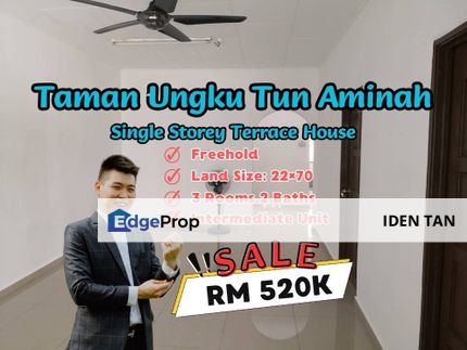 Tun Aminah Single Storey Terrace House For Sale Near Skudai Baru, Sutera Utama, Seri Orkid, Mutiara Rini, Mutiara Mas, Selesa Jaya,Nusa Bestari,Skudai, Johor, Skudai