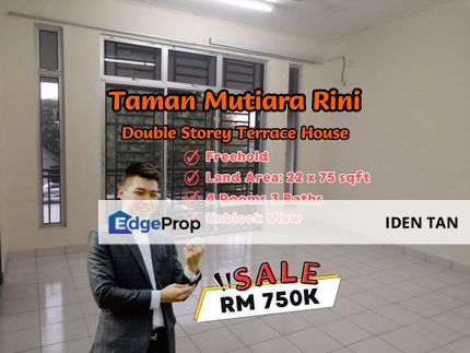 Mutiara Rini Double Storey Terrace House Unblock View Unit For Sale Near Mutiara Mas, Tun Aminah, Mutiara Bestari, Taman Universiti, Skudai Indah, Johor, Skudai