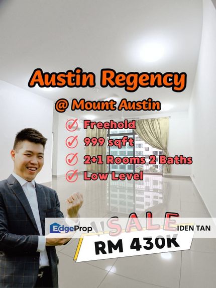 Austin Regency Service Apartment For Sale Near Mount Austin, Desa Tebrau, Palazio, Austin Suites, Havona, Akademik Suites, Cube 8 Teen, Midori Green, Johor, Johor Bahru