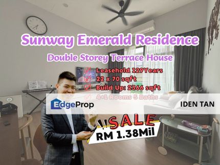 Sunway Emerald Double Storey Terrace House For Sale Near Citrine Lakehomes, Sunway Iskandar, Avira, Iskandar Puteri, East Ledang, Medini, Eco Botanic, Johor, 