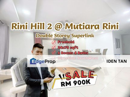 Rini Hill 2 Mutiara Rini Double Storey Superlink Renovated Unit For Sale Near Mutiara Mas, Mutiara Bestari, Skudai Indah, Tun Aminah, Sutera Utama, Johor, Skudai