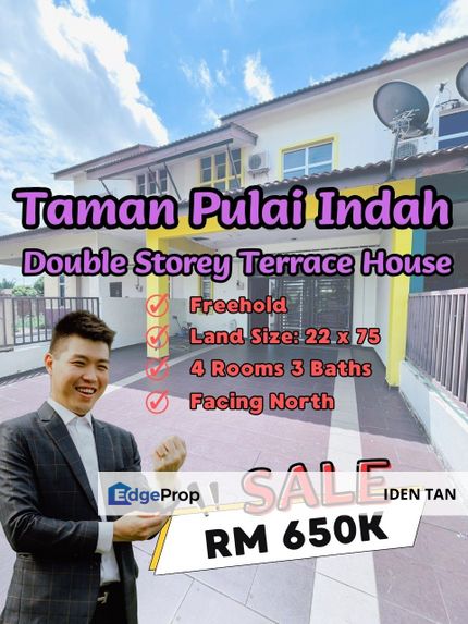 Pulai Indah Double Storey Terrace House For Sale Near Pulai Mutiara, Kangkar Pulai, Setia Eco Gardens, Aster Heights, Gelang Patah, Pulai Hijauan, Johor, Kangkar Pulai
