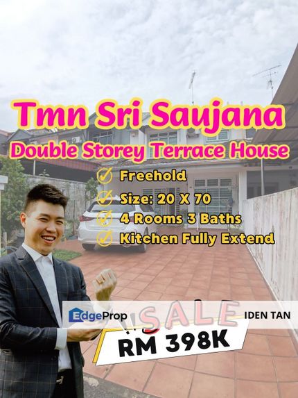 Taman Sri Saujana Double Storey Terrace House For Sale Near Kota Tinggi, Damai Jaya, Taman Melawati, Kota Jaya, Kota Mas, Sri Lalang, Kota Merdesa, Johor, Kota Tinggi