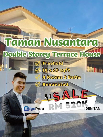 Taman Nusantara Double Storey Terrace House For Sale Near Gelang Patah, Nusa Perintis, Nusantara Prima, Nusa Bayu, Nusa Sentral, GP Prima, Nusajaya, Johor, Gelang Patah