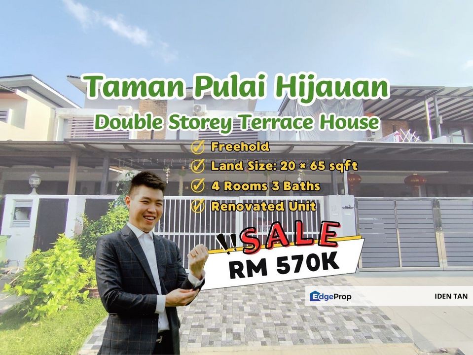 Pulai Hijauan Double Storey Terrace House Renovated Unit For Sale Near Kangkar Pulai, Amber Hills, Citrine Hills, Pulai Indah, Pulai Mutiara, Skudai, Johor, Kangkar Pulai