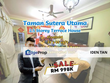 Sutera Utama 5 Storey Terrace House Renovated Unit For Sale Near Tun Aminah, Promenade, Skudai Indah, Mutiara Rini, Nusa Bestari, Bukit Indah, Perling, Johor, Skudai